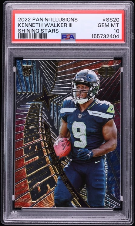 2022 Panini Illusions Shining Stars Kenneth Walker III ROOKIE #SS-20 PSA 10 GEM MINT