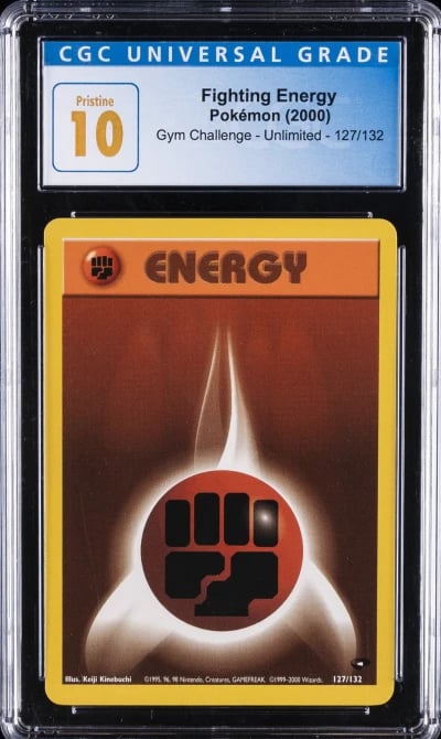 2000 POKEMON GYM CHALLENGE - UNLIMITED #127/132 FIGHTING ENERGY CGC 10 PRISTINE