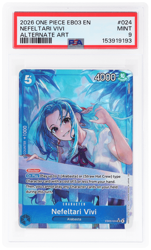 2026 One Piece Extra Booster Heroines Edition Alternate Art Nefeltari Vivi #EB03-024 PSA 9