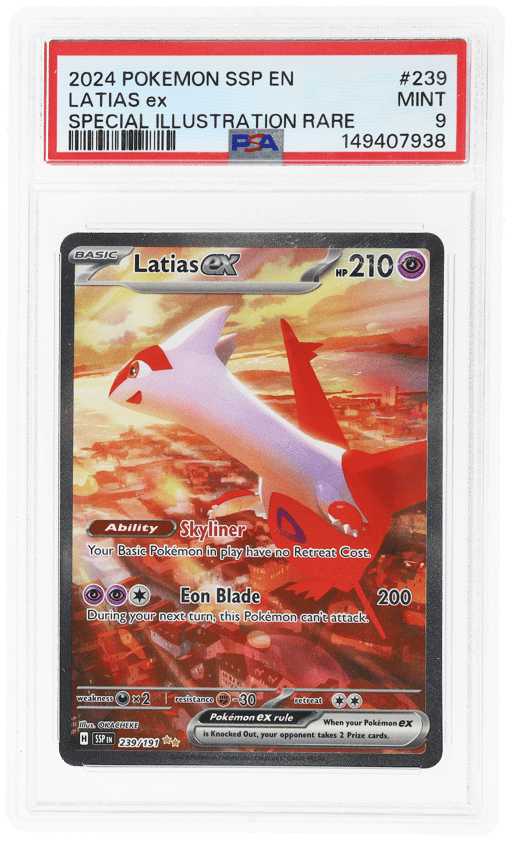 2024 Pokemon Scarlet and Violet Surging Sparks Special Illustration Rare Latias Ex #239 PSA 9