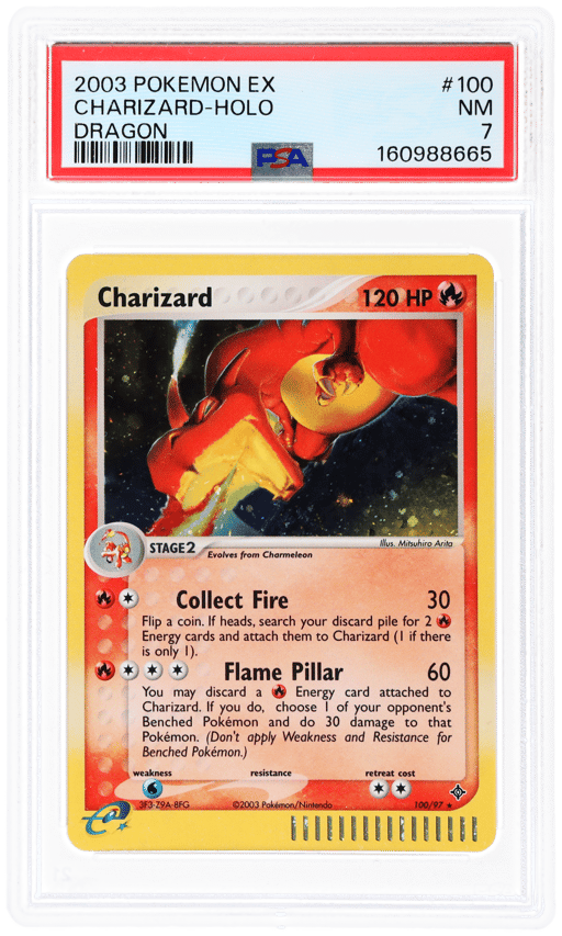 2003 Pokemon Ex Dragon Holo Charizard #100 PSA 7