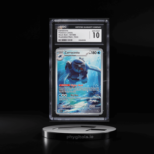2025 Pokemon Scarlet & Violet Black Bolt IR Carracosta #107 CGC 10 GEM MINT