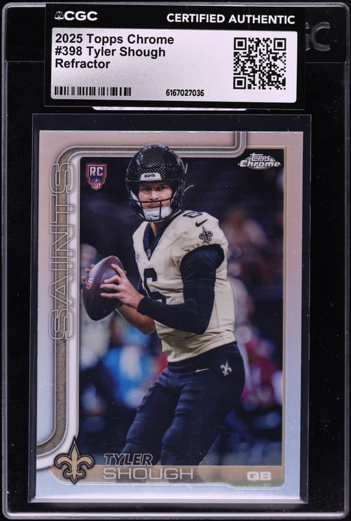 2025 Topps Chrome Refractor Tyler Shough ROOKIE #398 CGC AUTH