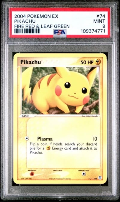 2004 POKEMON EX FIRE RED & LEAF GREEN #74 PIKACHU PSA 9
