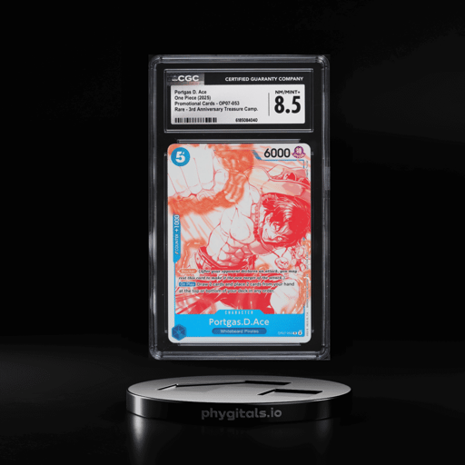 2025 One Piece Promo 3rd Anniversary Treasure Campaign Portgas D. Ace #OP07-053 CGC 8.5 NM-MT+