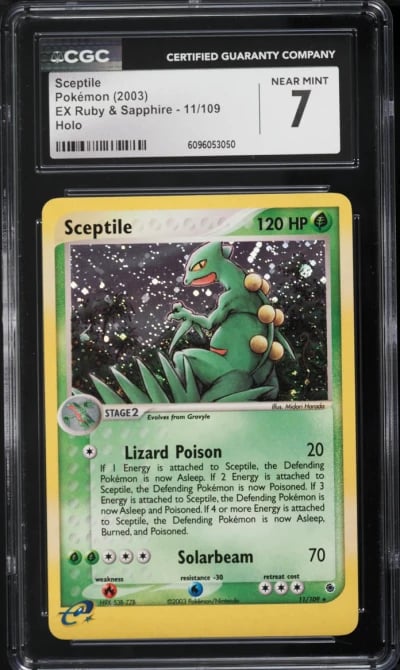 2003 Pokemon EX Ruby & Sapphire Holo Sceptile #11 CGC 7 NRMT