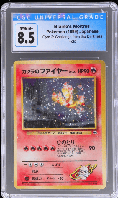 1999 Pokemon Gym 2 Challenge From the Darkness Japanese Holo Blaine's Moltres #146 CGC 8.5