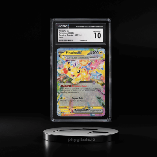 2024 Pokemon Scarlet & Violet Surging Sparks Holo Pikachu EX #57 CGC 10 GEM MINT