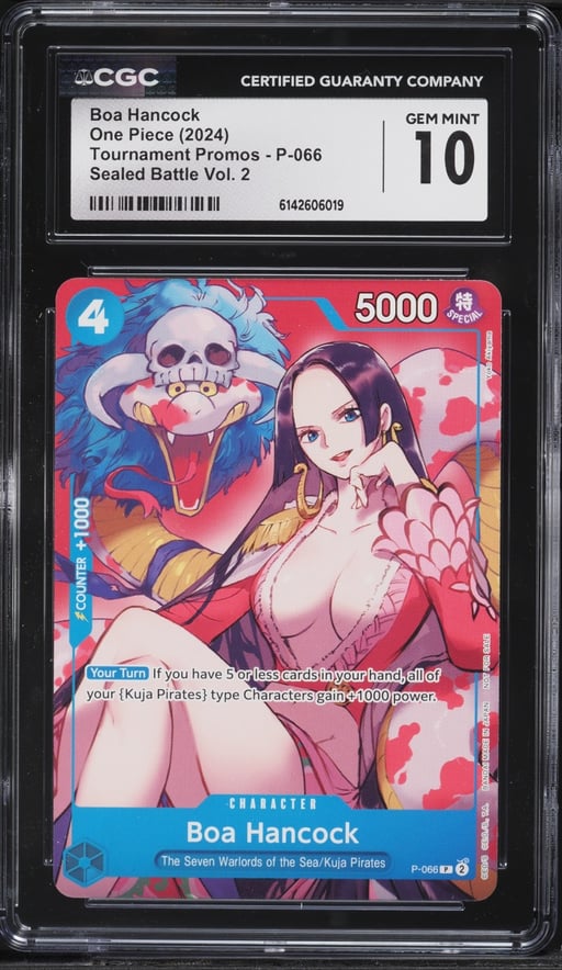 2024 One Piece Tournament Promo Sealed Battle Volume 2 Alt Art Boa Hancock #P-066 CGC 10