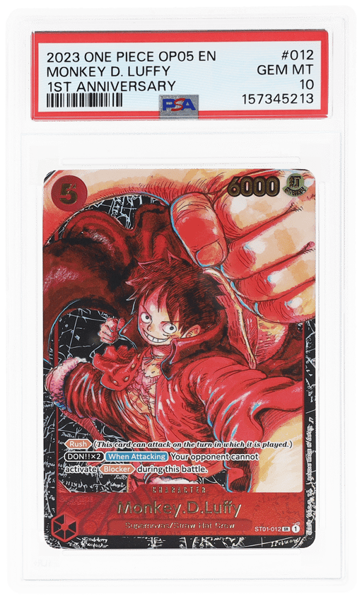 2023 One Piece Awakening of the New Era 1st Anniversary Monkey D. Luffy #ST01-012 PSA 10