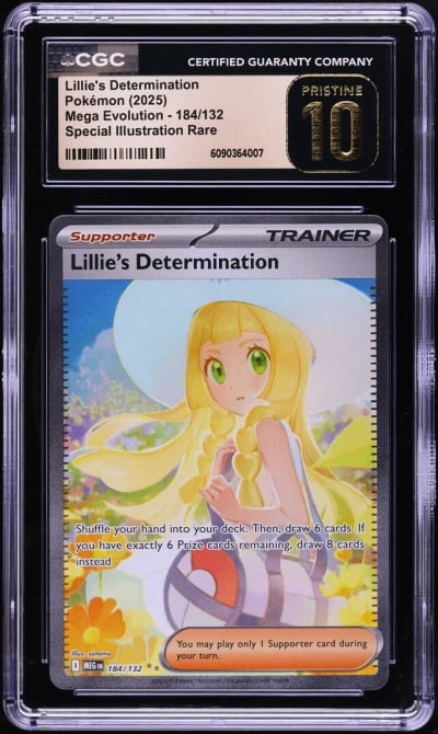 2025 Pokemon Mega Evolution SIR Lillie's Determination #184 CGC 10 PRISTINE