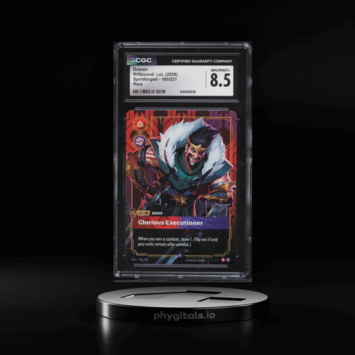 2026 Riftbound League Of Legends LoL Spiritforged Draven #185 CGC 8.5 NM-MT+
