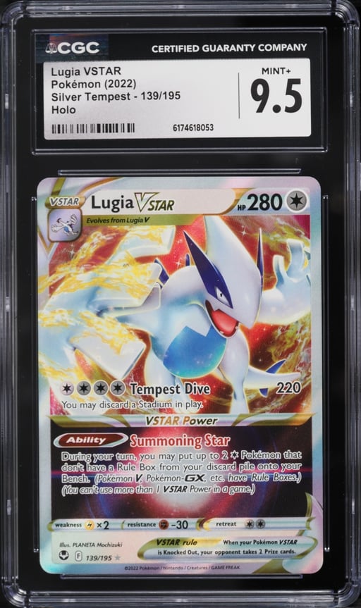2022 Pokemon Sword & Shield Silver Tempest Holo Lugia VSTAR #139 CGC 9.5 MINT+