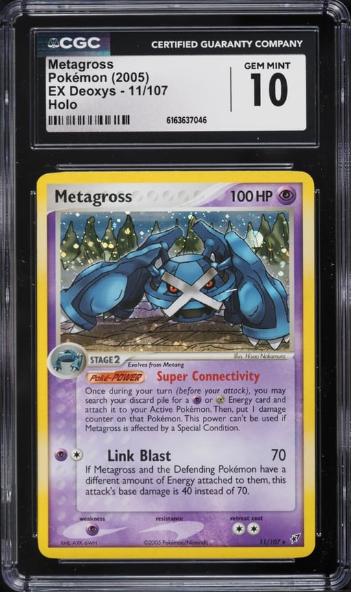 2005 Pokemon EX Deoxys Holo Metagross #11 CGC 10 GEM MINT