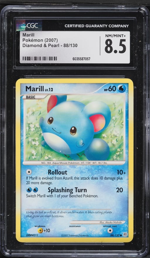 2007 Pokemon Diamond & Pearl Marill #88 CGC 8.5 NM-MT+