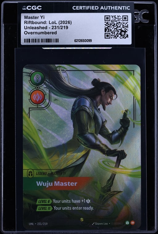 2026 Riftbound Chinese League Of Legends LoL Unleashed Master Yi #231 CGC AUTH