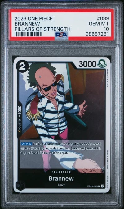 2023 ONE PIECE OP03-PILLARS OF STRENGTH 089 BRANNEW PSA 10