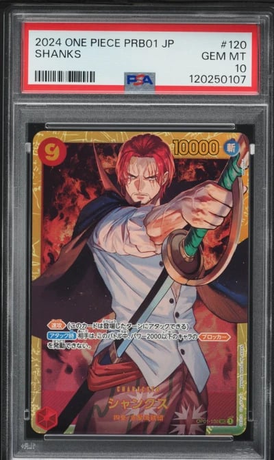 2024 One Piece Japanese Premium Booster Shanks #OP01-120 PSA 10 GEM MINT