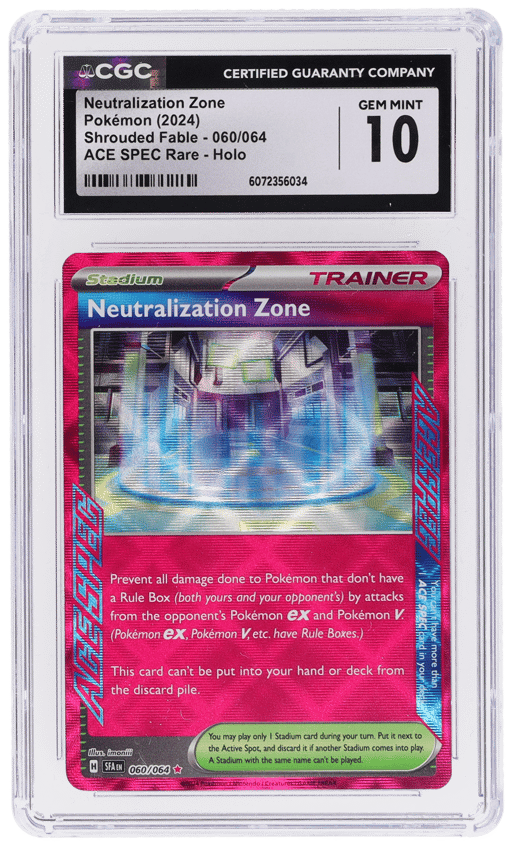 2024 Pokemon Scarlet and Violet Shrouded Fable Ace Spec Rare Neutralization Zone #060 CGC 10