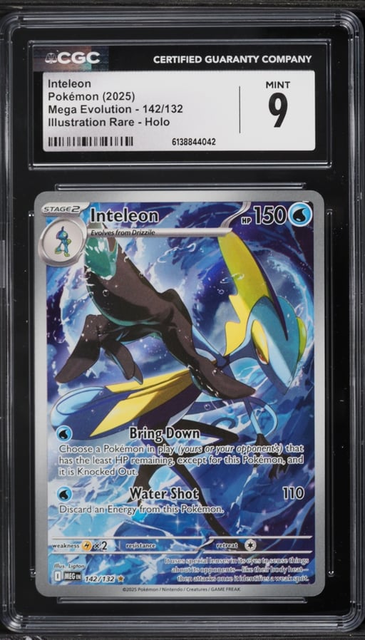 2025 Pokemon Mega Evolution IR Inteleon #142 CGC 9 MINT