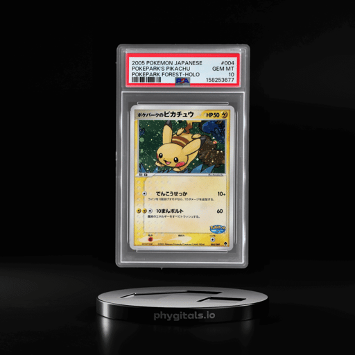 2005 Pokemon Pokepark Premium Files Forest Japanese Holo Pokepark's Pikachu #4 PSA 10