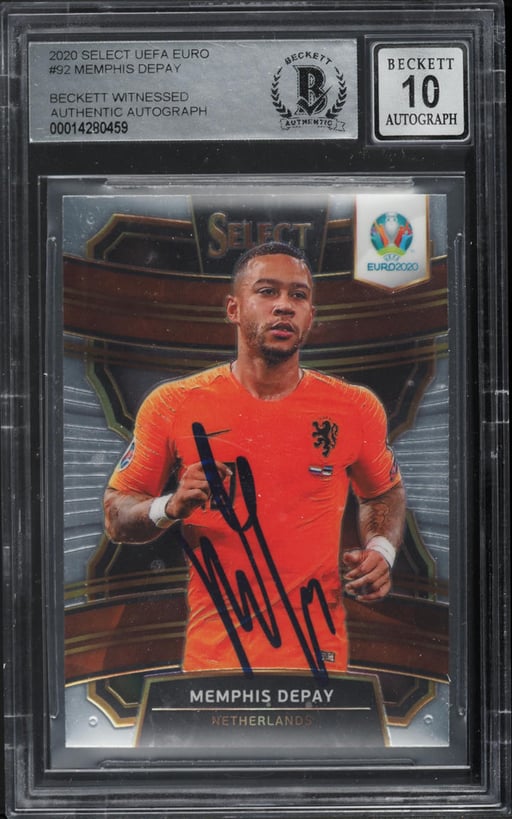 2020 Select Terrace UEFA Euro Memphis Depay AUTO #92 BAS BGS AUTH