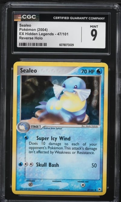 2004 Pokemon EX Hidden Legends Reverse Holo Sealeo #47 CGC 9 MINT