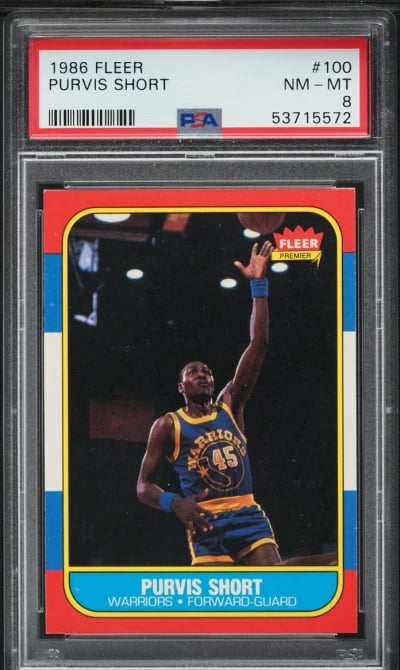 1986 Fleer Basketball Purvis Sho