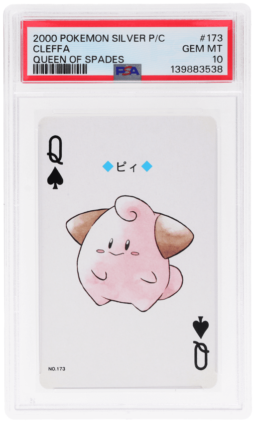 2000 Pokemon Playing Card Silver Set Queen of Spades Cleffa #173 PSA 10
