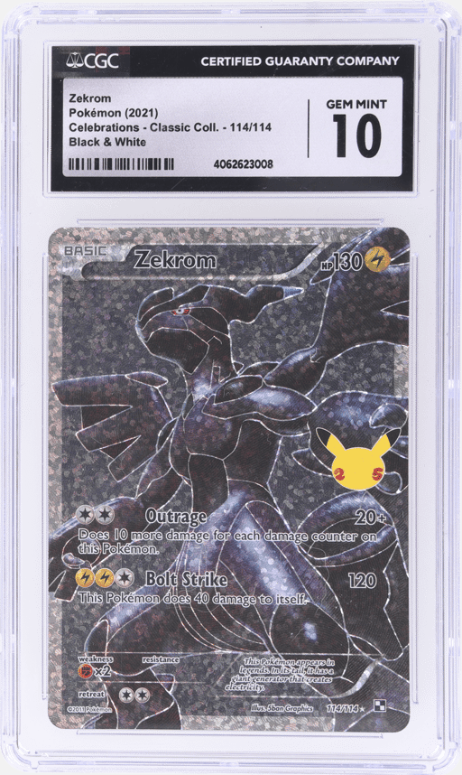 2021 Pokemon Black and White Celebrations Classic Collection Zekrom #114 CGC 10