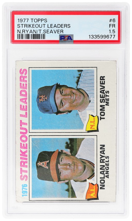 1977 Topps Strikeout Leaders Nolan Ryan/Tom Seaver #6 PSA 1.5