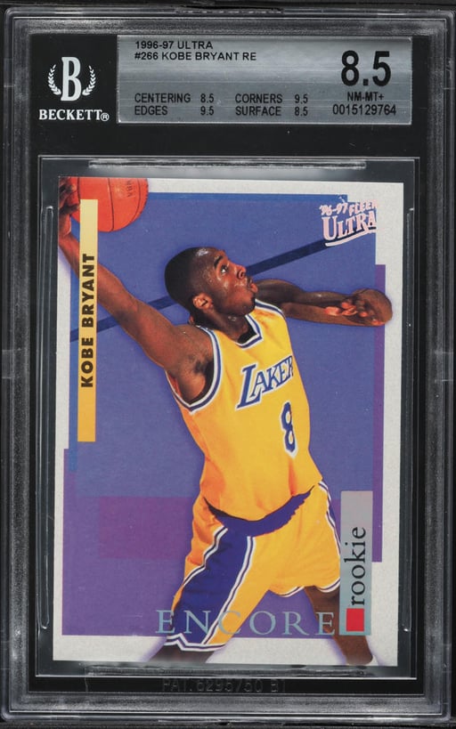 1996 Ultra Basketball Kobe Bryant ROOKIE #266 BGS 8.5 NM-MT+