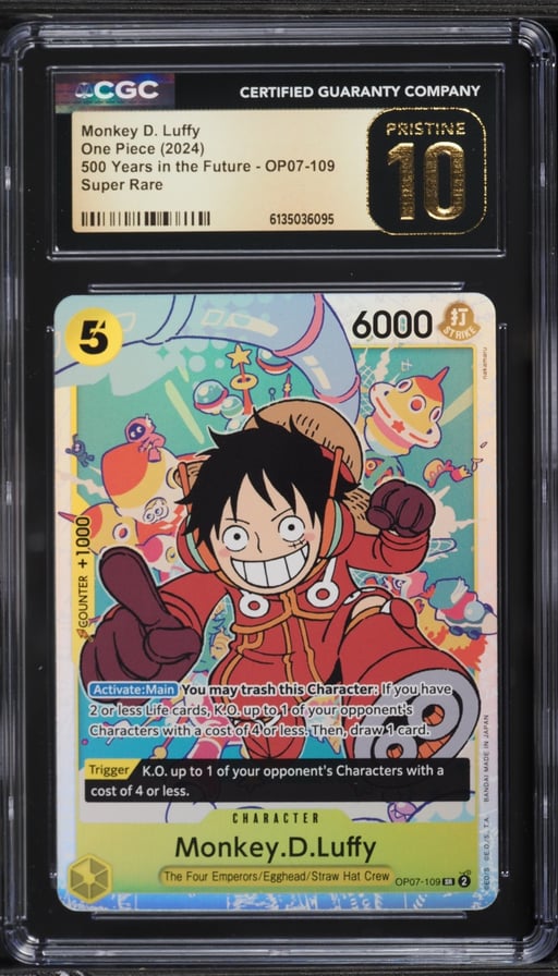 2024 One Piece 500 Years In The Future SR Monkey D. Luffy #OP07-109 CGC 10 PRISTINE