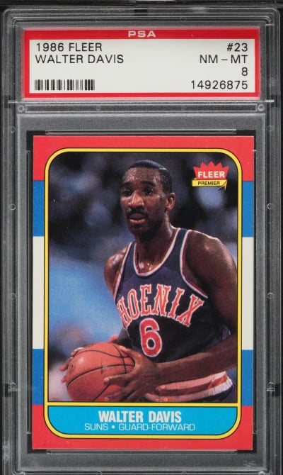 1986 Fleer Basketball Walter Dav
