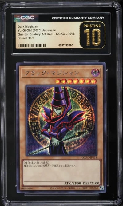 2025 Yu-Gi-Oh! Japanese QCAC Secret Rare Dark Magician #QCAC-JP018 CGC 10 PRISTINE