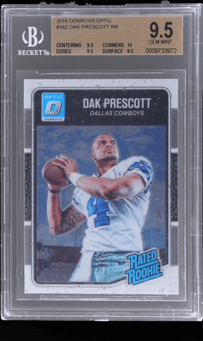 2016 Donruss Optic Rated Rookie Dak Prescott #162 BGS 9.5