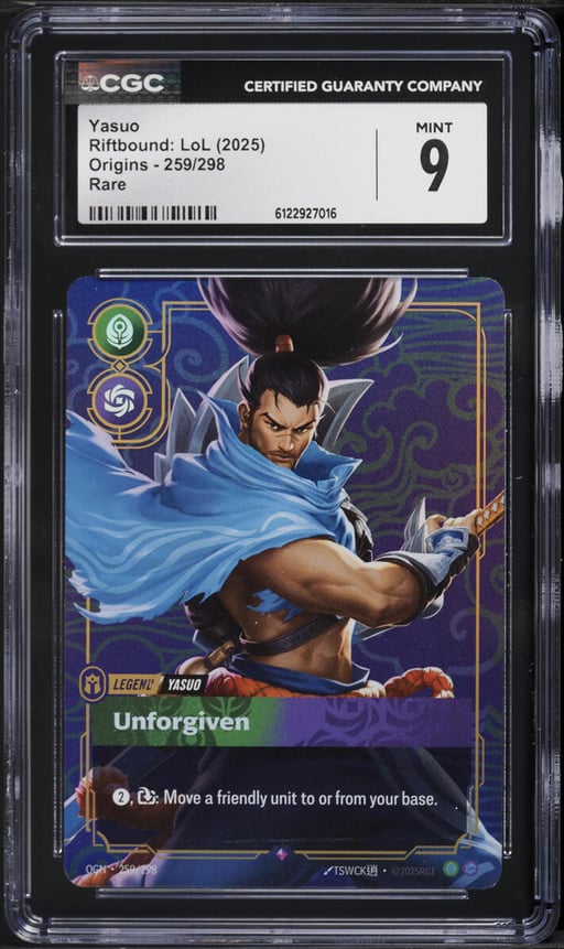2025 Riftbound League Of Legends LoL Origins Yasuo #259 CGC 9 MINT