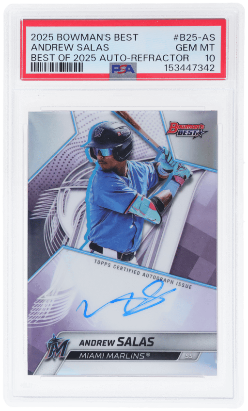 2025 Bowman's Best Best of 2025 Autograph Refractor Andrew Salas #B25-AS PSA 10