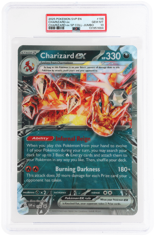 2025 Star TCG Scarlet and Violet Black Promos Charizard Ex Oversized/(Charizard Ex Special Collection) #196 PSA 10