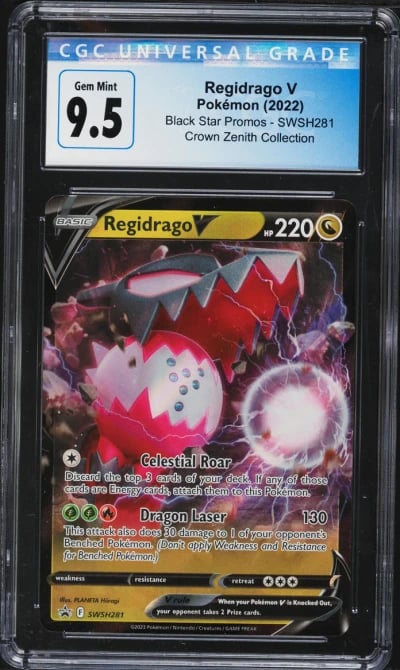 2022 Pokemon Sword & Shield Promo Crown Zenith Collection Regidrago V #SWSH281 CGC 9.5 GEM MINT
