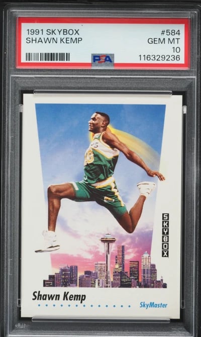 1991 Skybox Basketball Shawn Kemp #584 PSA 10 GEM MINT