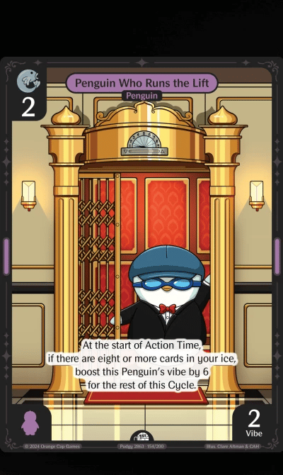 Penguin Who Runs the Lift