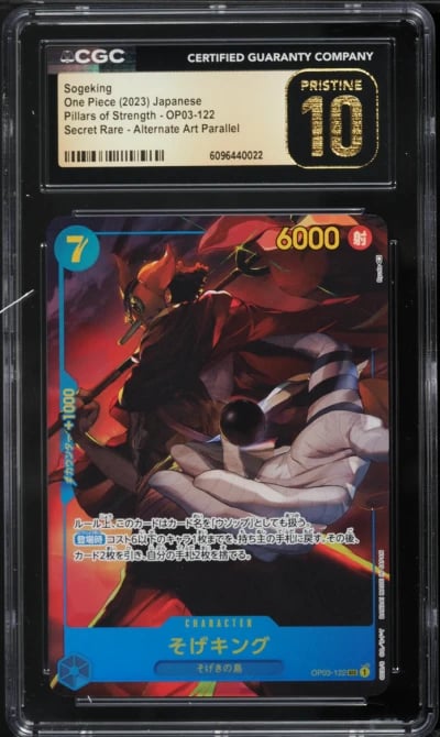 2023 One Piece Japanese Pillars Of Strength Alternate Art Parallel Sogeking #OP03-122 CGC 10
