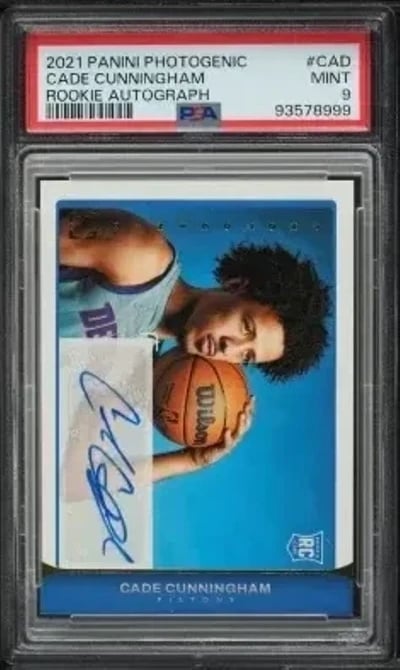 2021 Panini Photogenic Cade Cunningham ROOKIE AUTO #RS-CAD PSA 9 MINT