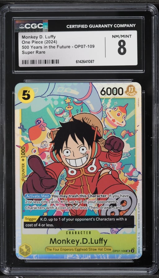 2024 One Piece Japanese 500 Years In The Future SR Monkey D. Luffy #OP07-109 CGC 8 NM-MT