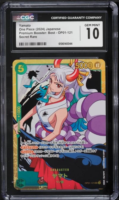2024 One Piece Japanese Premium Booster Best SEC Yamato #OP01-121 CGC 10 GEM MINT
