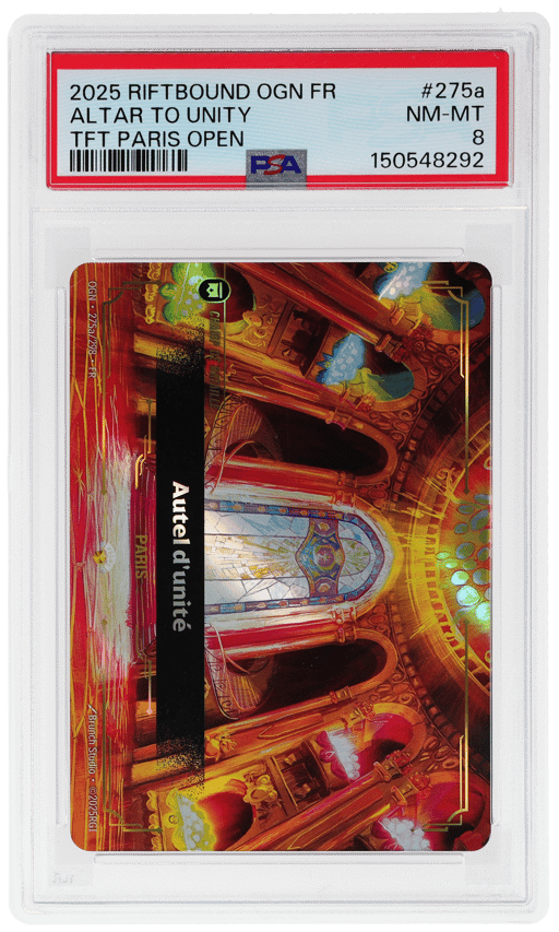 2025 Riftbound League of Legends Origins French Tft Paris Open Altar To Unity #275a PSA 8