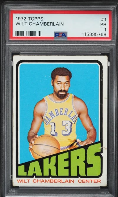 1972 Topps Basketball Wilt Chamb