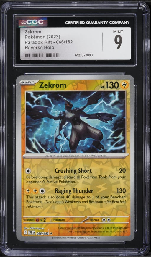 2023 Pokemon SV Paradox Rift Reverse Holo Zekrom #66 CGC 9 MINT