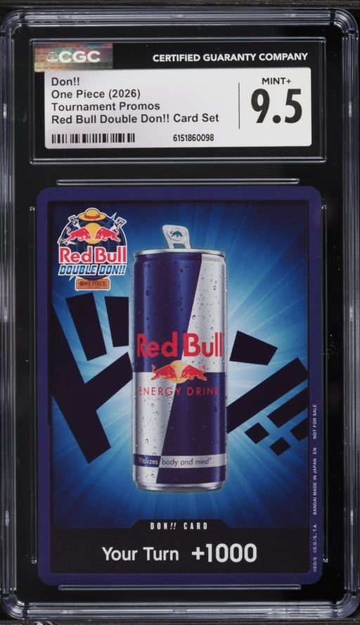 2026 One Piece Tournament Promo Red Bull Double Don!! CGC 9.5 MINT+